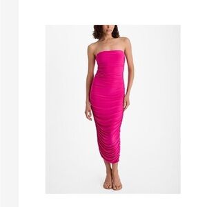 Express Women’s Large Bodycon Dress Express Strapless Hot Pink Bodycon Dress